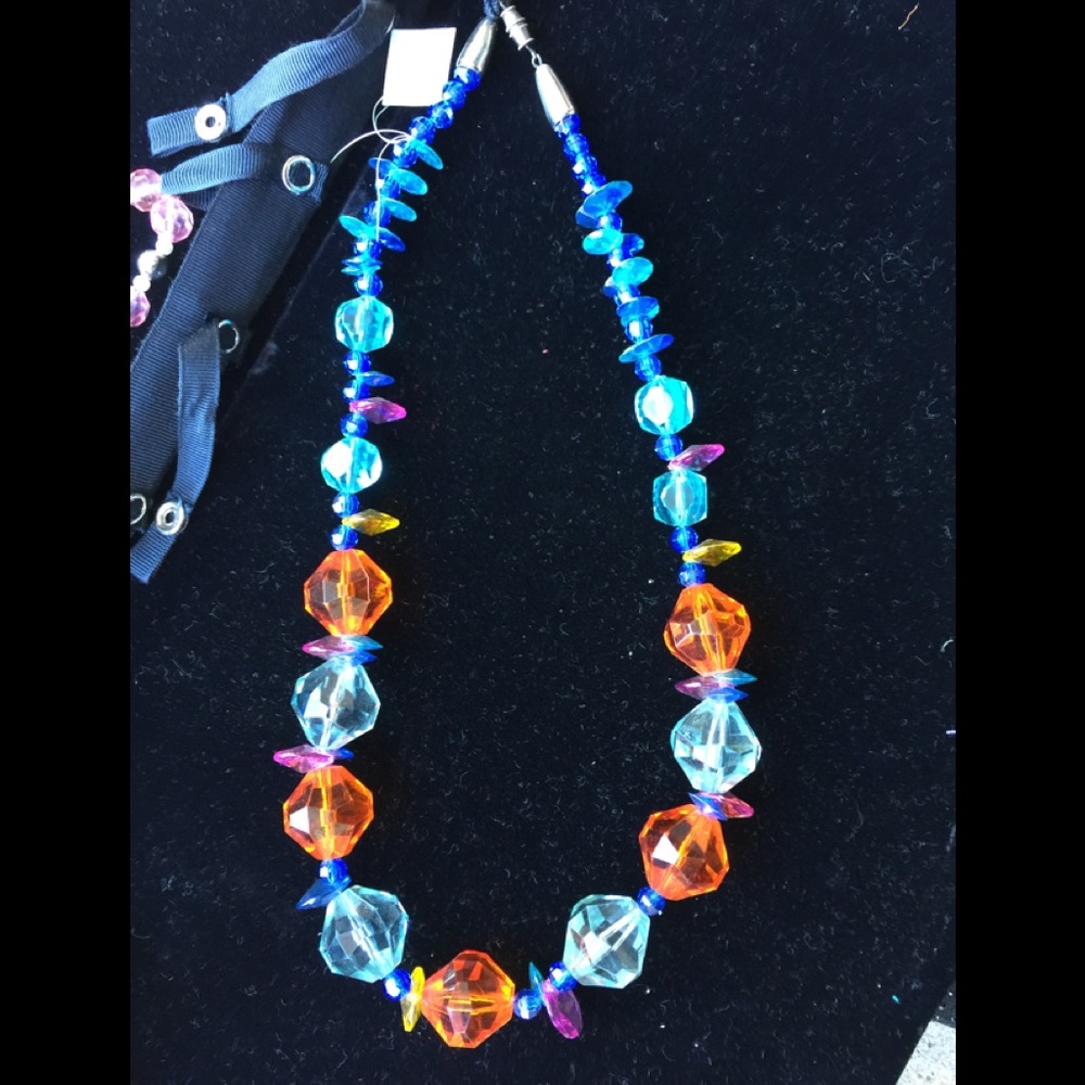 Necklace on clear colored  beads